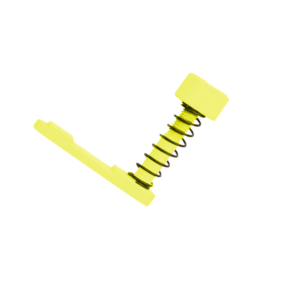 Magazine Catch Assembly w/Button and Spring–Cerakote Lemon Yellow 